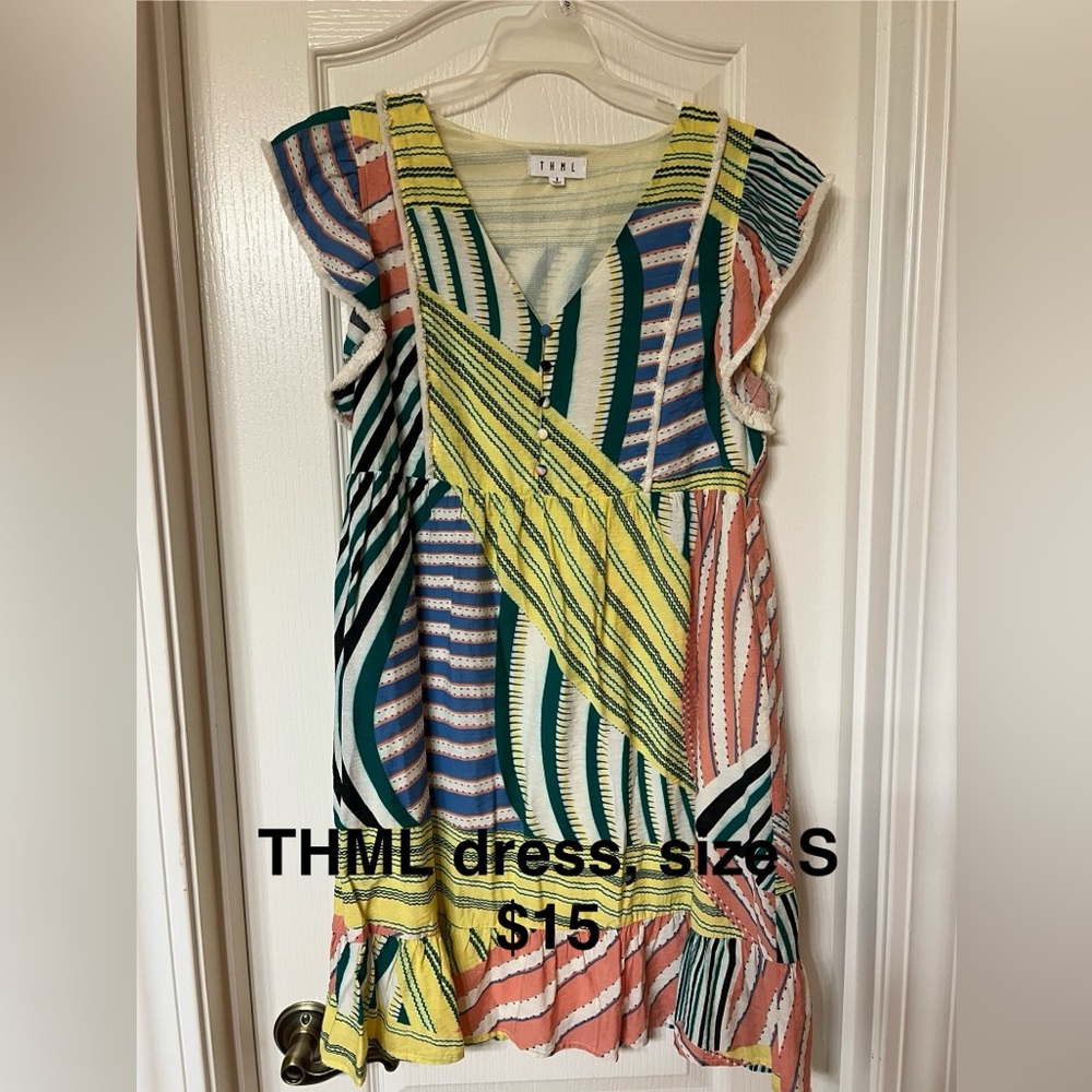 THML Colorful Geometric Mini Dress